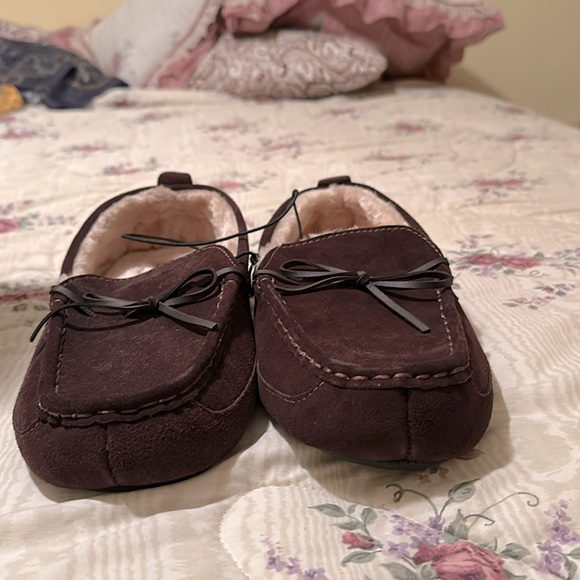 Men's Eddie Bauer Brown JUSTIN Suede Lined Slippers US XXL SIZE 13 with box - Picture 2 of 10